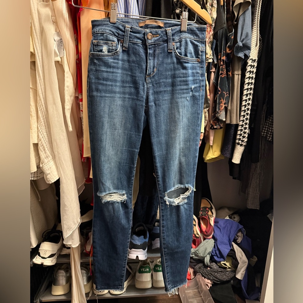 Joe's Jeans Dark Blue Distressed Skinny Jeans